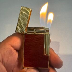 DuPont Ligne 2 Red Lacquer Dual Flame Lighter