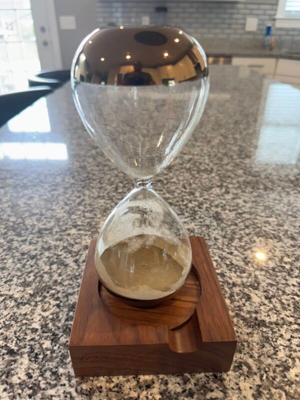 Davidoff Hourglass and Wooden Coaster Set