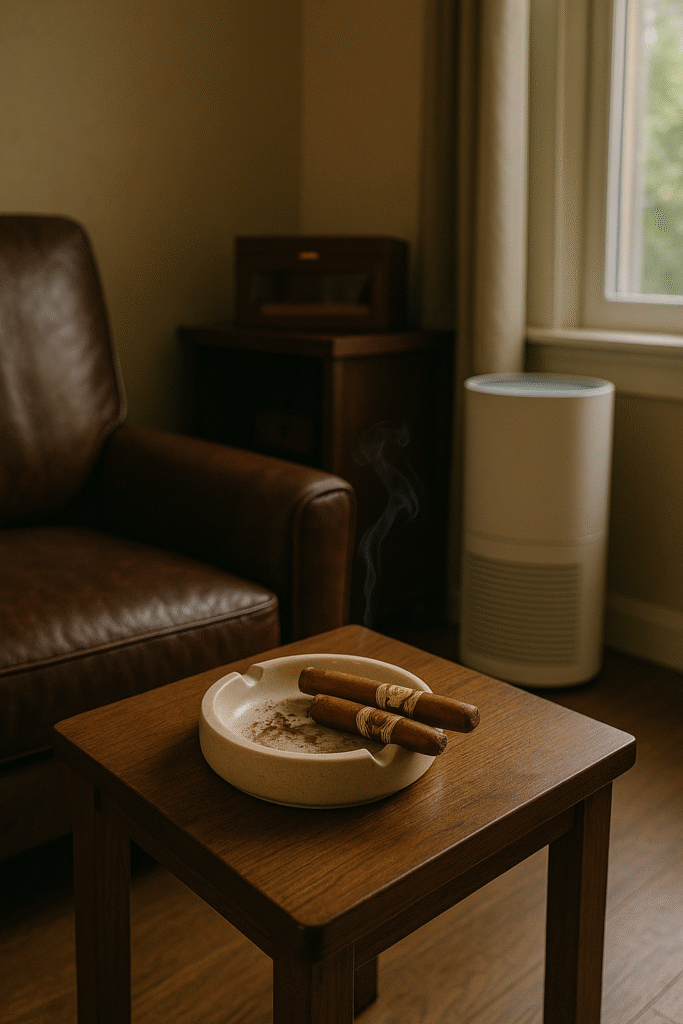 cigar lounge setup air quality