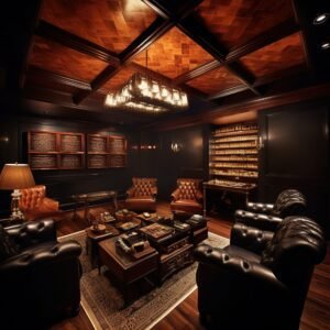 cigar lounge setup