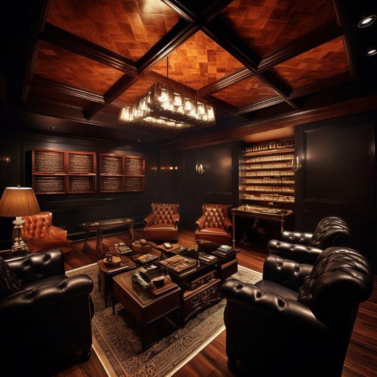 cigar lounge setup