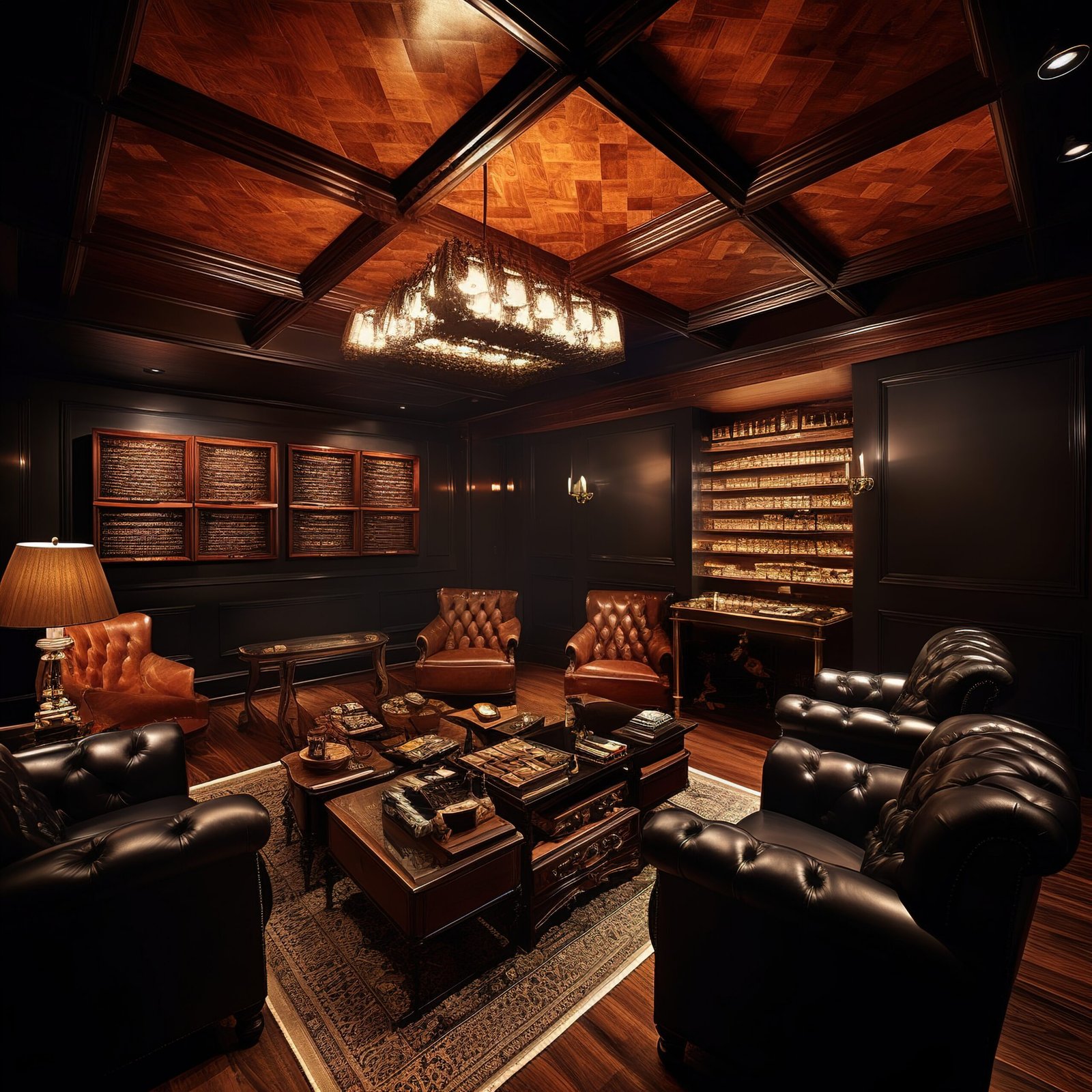 cigar lounge setup